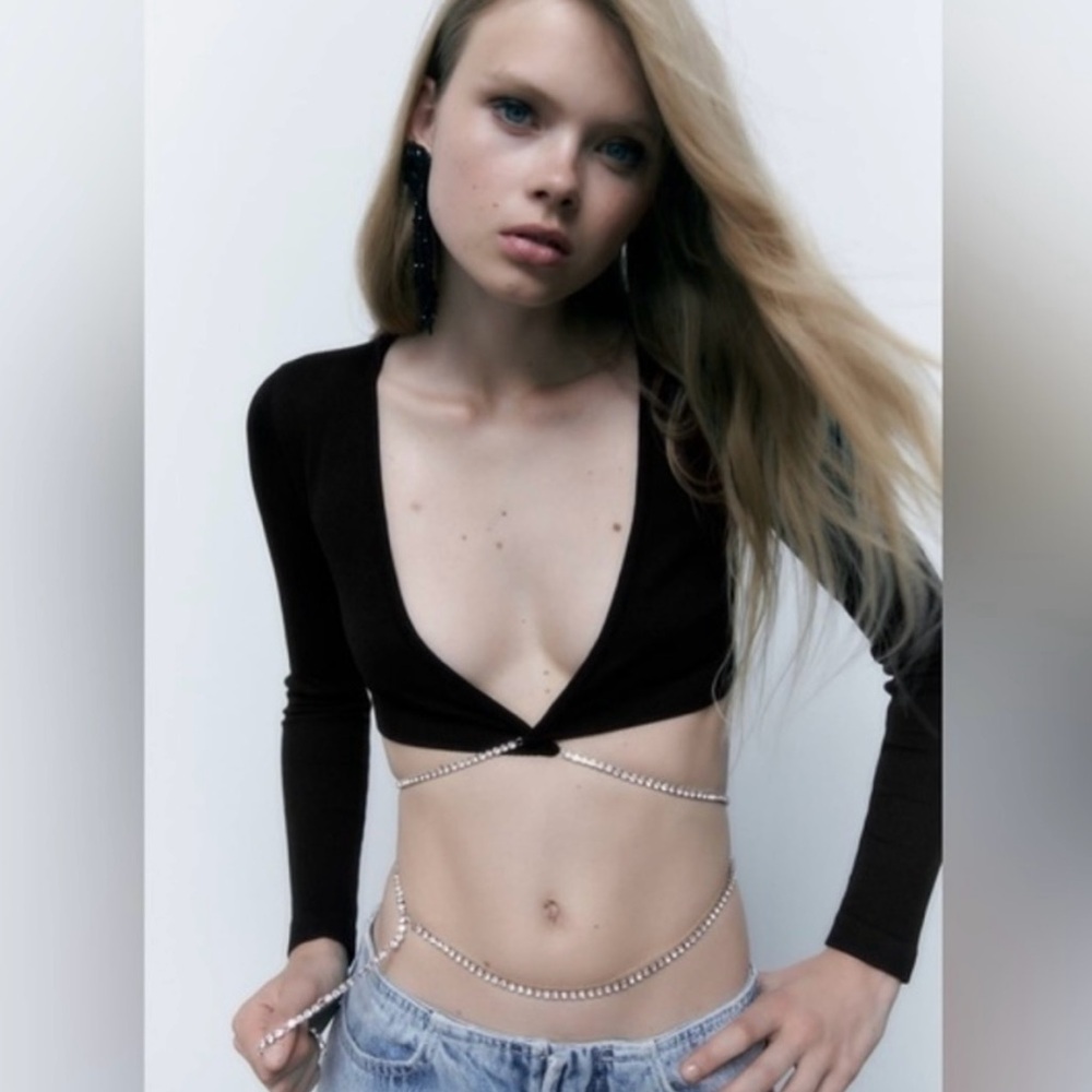Zara Seamless Rhinestone Top